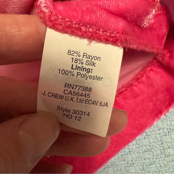 J. Crew Hot Pink Velvet T-Shirt Blouse - Women’s 4 - Picture 7 of 7
